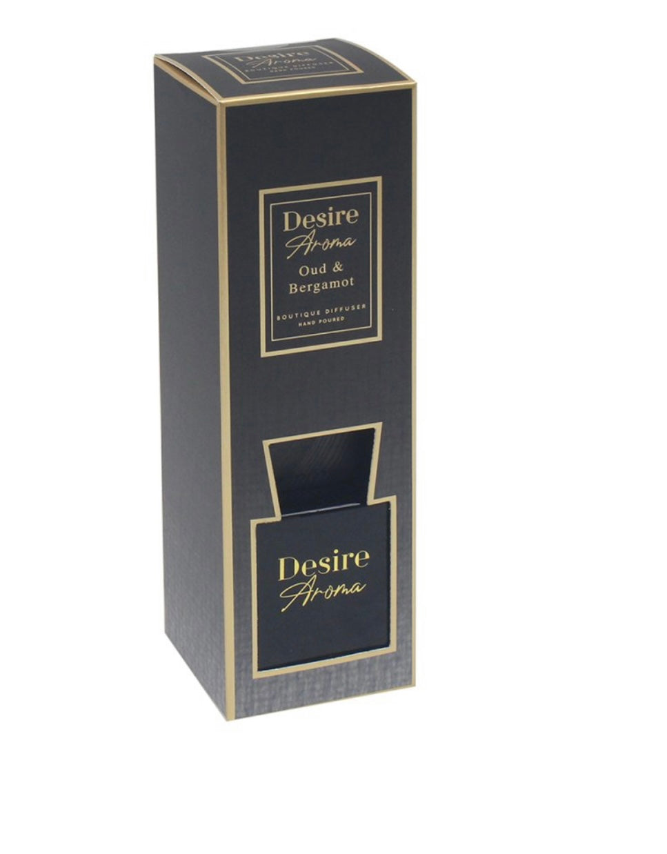 Oud & Bergamot reed diffuser 250ml close-up of label